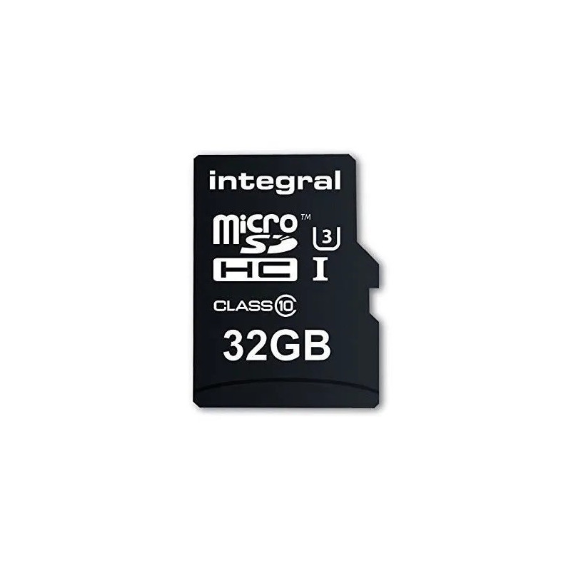 MicroSDHC/XC UHS-I U3 32Go x2 Noir - INTEGRAL - MICSD32GBCL60M