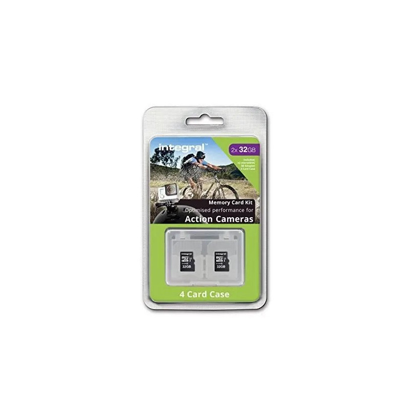 MicroSDHC/XC UHS-I U3 32Go x2 Noir - INTEGRAL - MICSD32GBCL60M