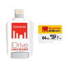 Carte MicroSD Nitro 64GB + Lecteur de Carte iDrive Blanc - STRONTIUM - MICSDLIGHT64GONIT