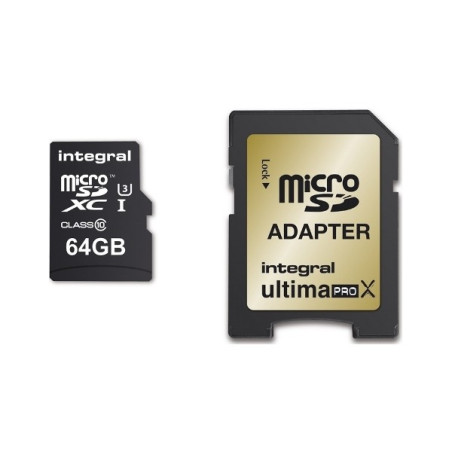 Carte MicroSDXC UltimaPro 64GB Gold - INTEGRAL - MICSD64GBCL1060MB