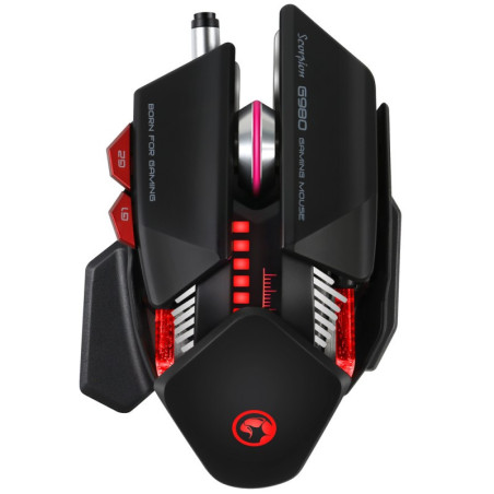 Souris Gaming LED Scorpion Noir/Rouge - MARVO - MA-G980BK