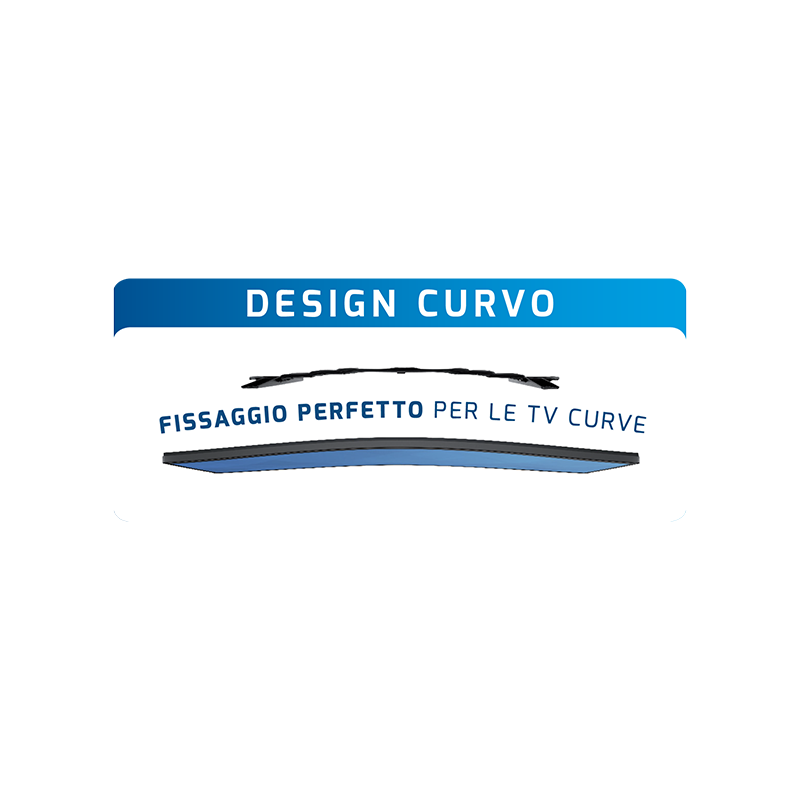 Support TV Mural Slim Inclinable/Orientable Curved 400DR Noir - MELICONI - MEL480806