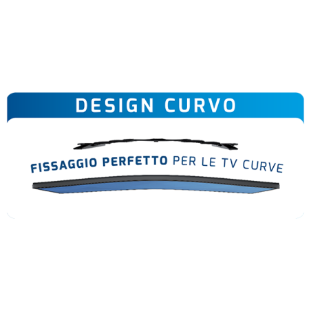 Support TV Mural Slim Inclinable/Orientable Curved 400DR Noir - MELICONI - MEL480806