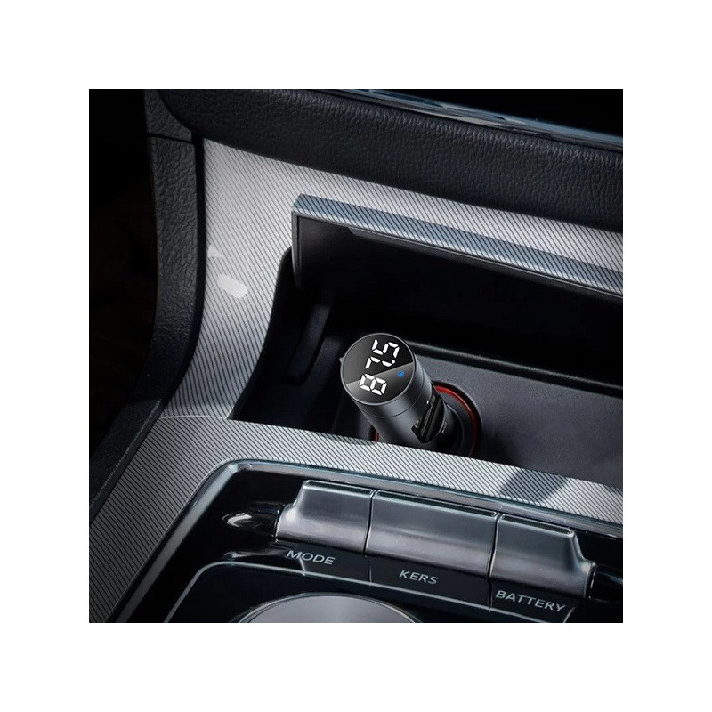 Transmetteur FM/MP3 3.1A 2 USB 18W TWS Noir - BASEUS - BAS215740
