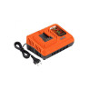 Chargeur 4.0A pour les batteries 20V et 2x20V Dual Power Noir/Orange - POWERPLUS