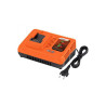 Chargeur 4.0A pour les batteries 20V et 2x20V Dual Power Noir/Orange - POWERPLUS