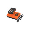 Chargeur 4.0A pour les batteries 20V et 2x20V Dual Power Noir/Orange - POWERPLUS