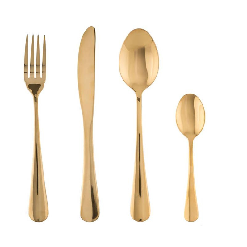 Ménagères 16 pièces doré - SECRET de GOURMET - 145653