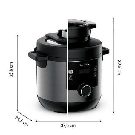 Multicuiseur Turbo-Crisp 15 Programmes 1450W Noir - MOULINEX 