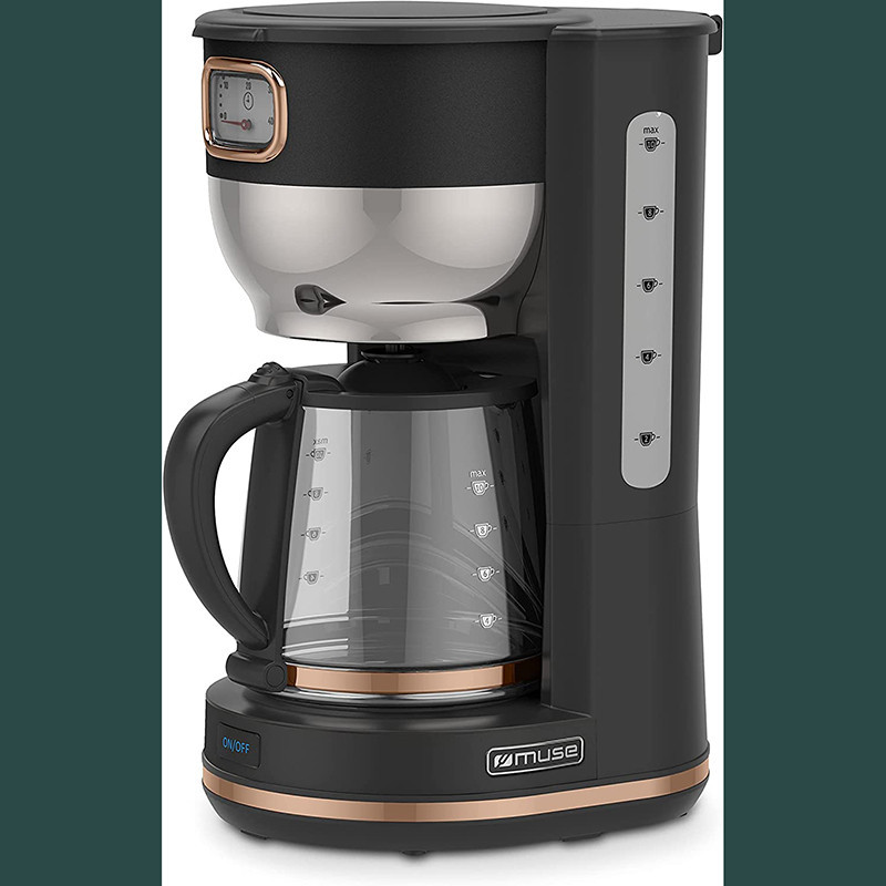 Cafétière 1,4L 1000W Noir - MUSE