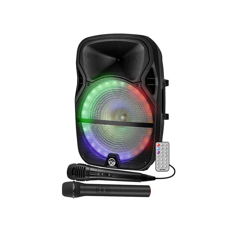 Enceinte Sono Mobile à LEDs RVB 700W Noir - MY DEEJAY - MDJ15RING