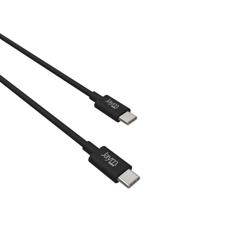 Câble charge et synchro Power Delivery USB-C vers Type-C 1m Noir - JAYM - JMCâble 018