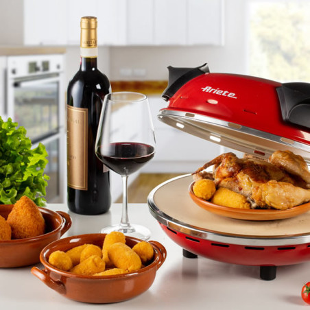 Four à Pizza en 4 Minutes 1200W Rouge - ARIETE - ARI909