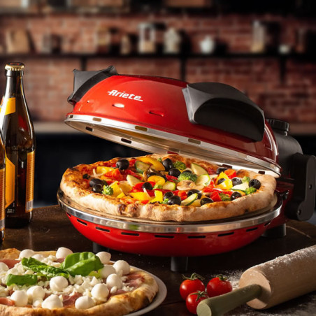 Four à Pizza en 4 Minutes 1200W Rouge - ARIETE - ARI909