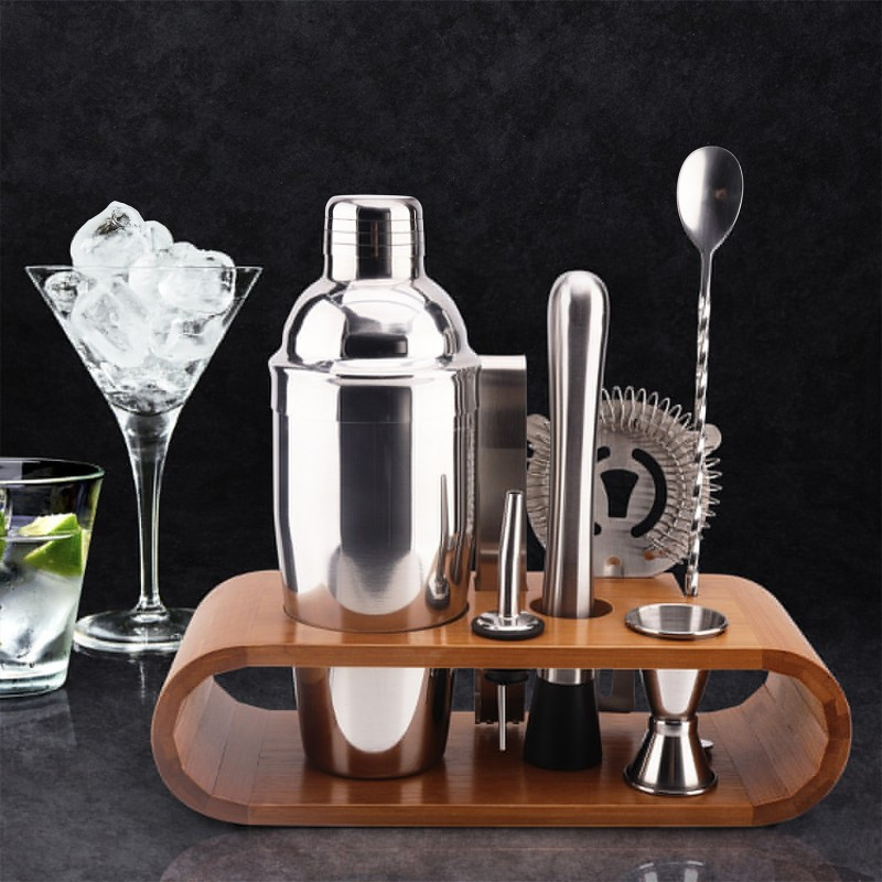 Ensemble de préparation de cocktails - Ensemble de shaker 5 pièces avec 4x  verres à | bol