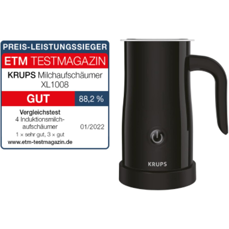 Mousseur à lait automatique 2 fonctions 150mL Noir - KRUPS - XL100810 
