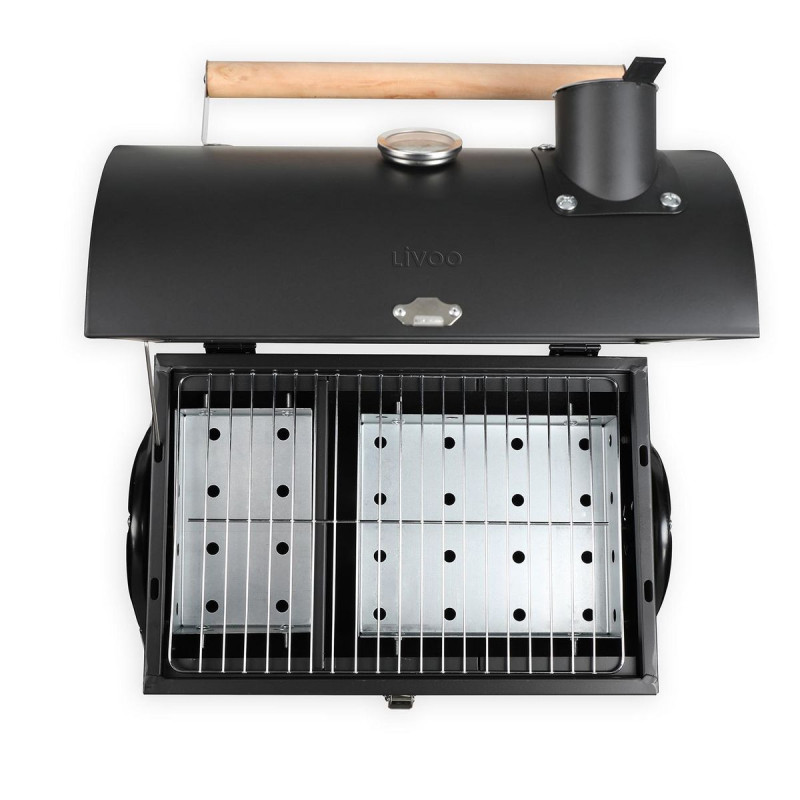 Barbecue fumoir portable Noir - LIVOO - DOC269