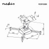 Support plafond vidéoprojecteur inclinable rotatif Noir - NEDIS - PJCM100BK