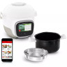 Multicuiseur Cookeo Touch Mini WiFi Recettes illimitées 3L Blanc - MOULINEX - CE922110