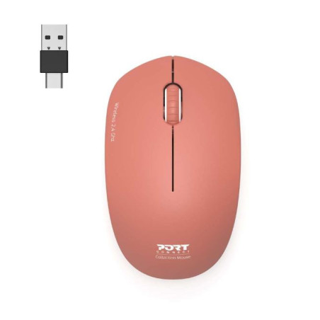 Souris sans fil Collection II USB/USB-C Rouge - PORT DESIGNS - 900542