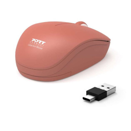 Souris sans fil Collection II USB/USB-C Rouge - PORT DESIGNS - 900542