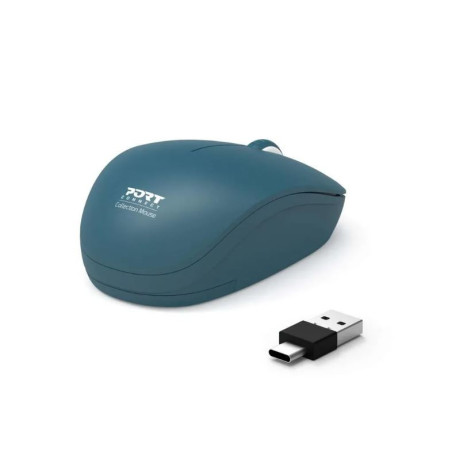 Souris sans fil Collection II USB/USB-C Saphir - PORT DESIGNS - 900545