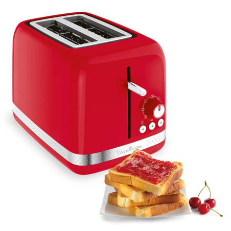 Grilles pain/toasters Soleil 2 fentes Rouge - MOULINEX - LT3005