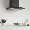 Hotte decorative murale 60cm 621.5m3/h Noir - ROSIERES