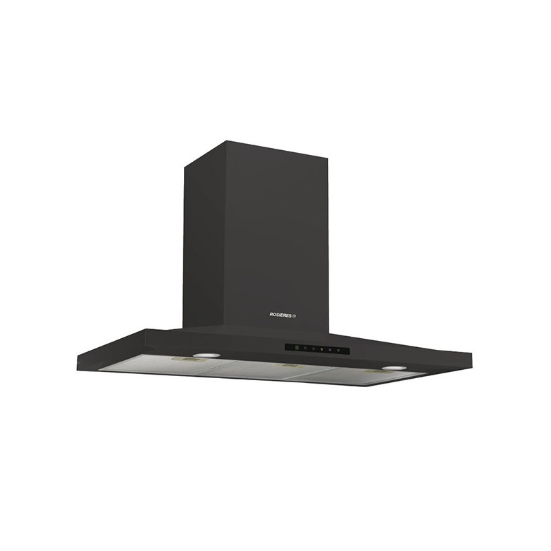 Hotte decorative murale 90cm 609.3m3/h Noir - ROSIERES