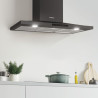 Hotte decorative murale 90cm 609.3m3/h Noir - ROSIERES