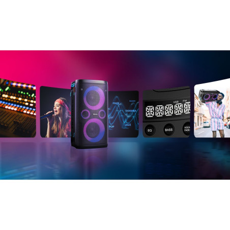 Enceinte Bluetooth 300W avec Effet Lumineux Party Rocker One Noir - HISENSE
