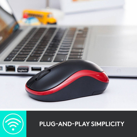 Souris sans fil Optical M185 Gris/Noir - LOGITECH 