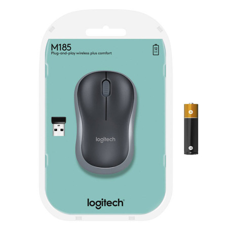 Souris sans fil Optical M185 Gris/Noir - LOGITECH 