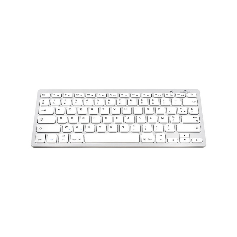 Clavier sans fil Bluetooth KB Mini Mac AZERTY Blanc - BLUESTORK