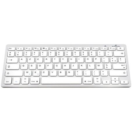 Clavier sans fil Bluetooth KB Mini Mac AZERTY Blanc - BLUESTORK
