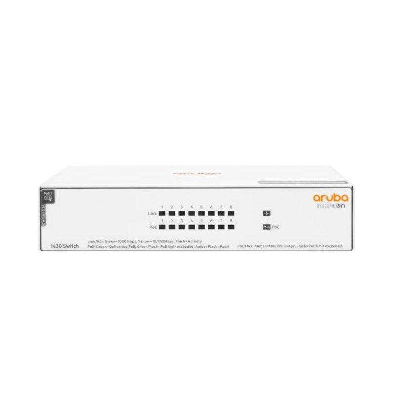 Commutateur HPE non géré Instant On 1430 8G Blanc - ARUBA
