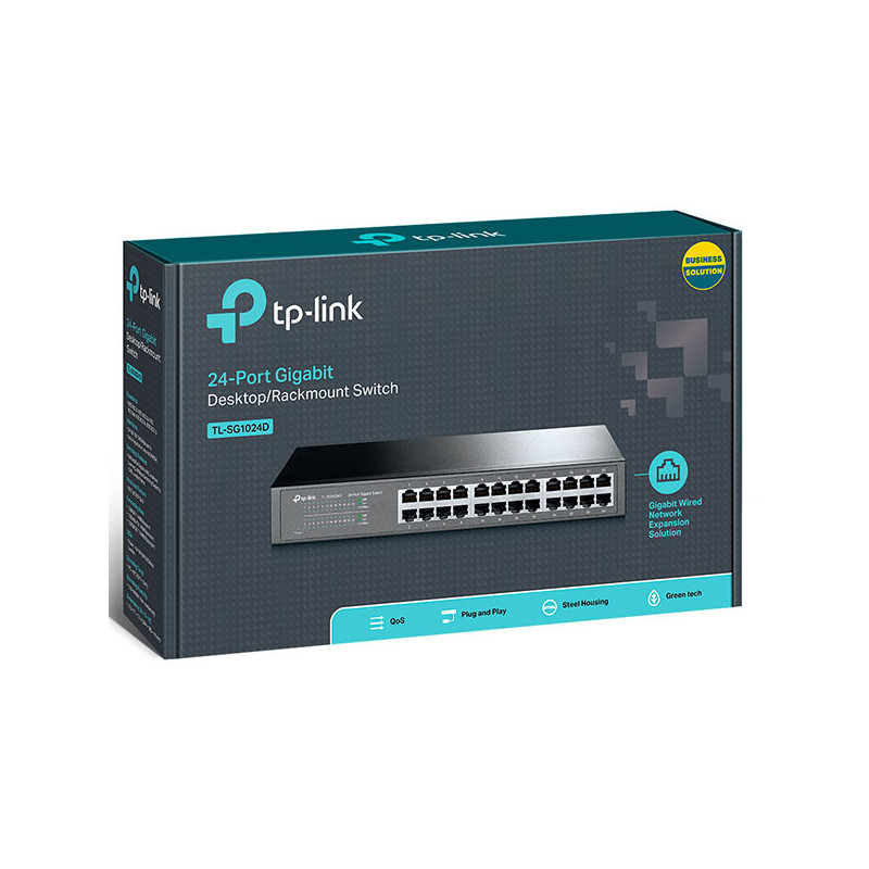 Switch rackable de bureau 24 ports Gigabit Noir - TP-LINK