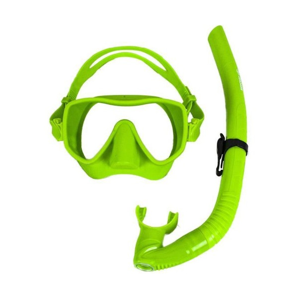 Kit masque pour adulte tuba tout silicone Vert - BEUCHAT - 209410