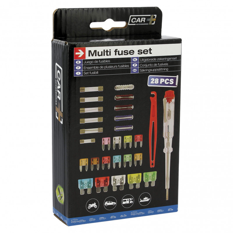 Boite de fusibles + accessoires (28 pces) - SUMEX - FUS0028