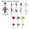 Coffret ampoules de remplacement H4+18 ampoules +12 fusibles  - CAR PLUS - 2404030