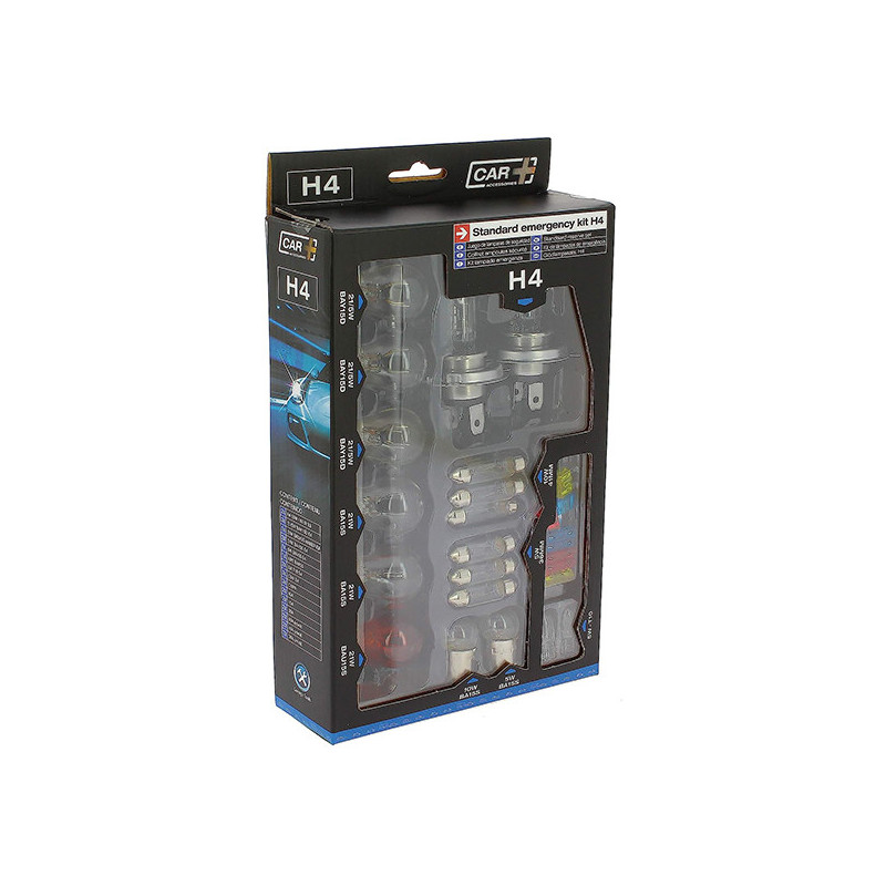Coffret ampoules de remplacement H4+18 ampoules +12 fusibles  - CAR PLUS - 2404030