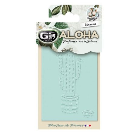 Désodorisant Deocar Aloha à suspendre Fraîcheur coton - GS27 - AC180008