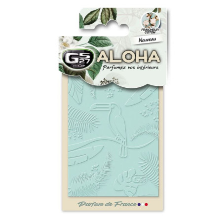 Désodorisant Deocar Aloha à suspendre Fraîcheur coton - GS27 - AC180008