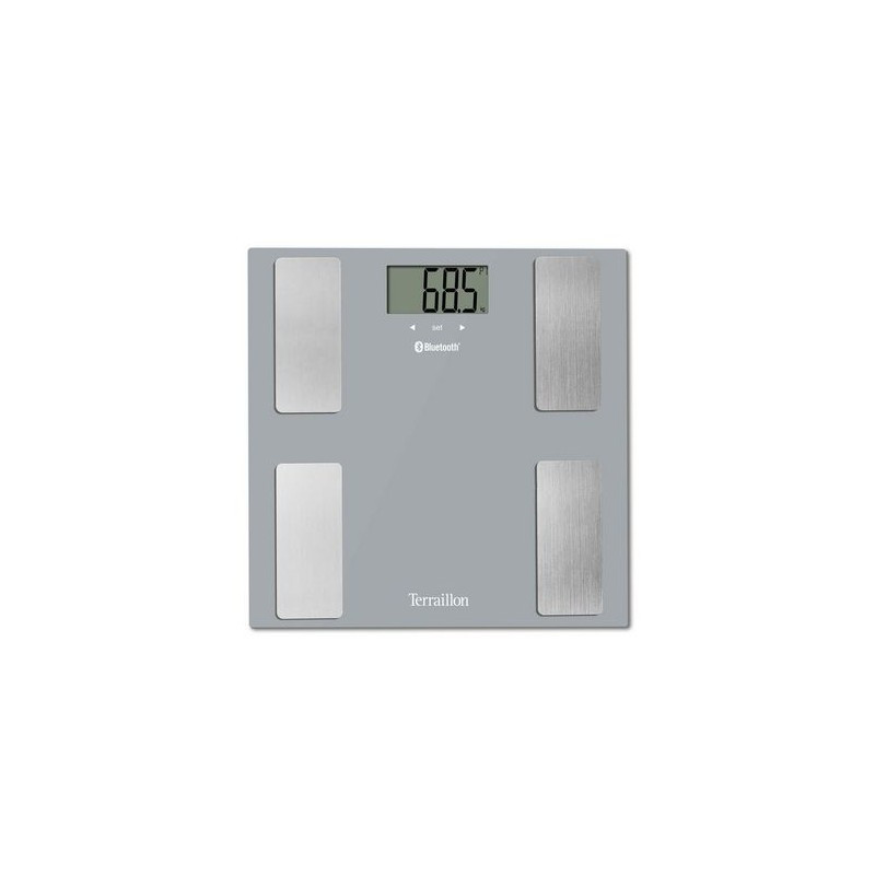 Impédancemètre Bluetooth Smart Connect 160kg Gris - TERRAILLON - T14754