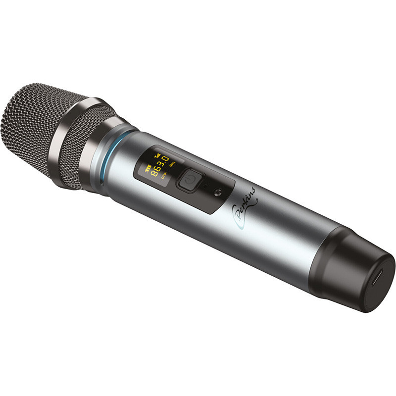 Microphone sans fil UHF  863-865MHz Noir - PERKINS - ROADY-FL-MIV