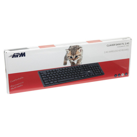Clavier sans fil AZERTY Noir - APM - 100041