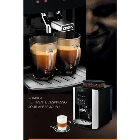 Expresso Broyeur Arabica Quattro Force Noir/Argenté - KRUPS - YY3075FD