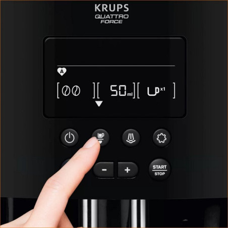 Expresso Broyeur Arabica Quattro Force Noir/Argenté - KRUPS - YY3075FD