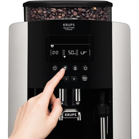 Expresso Broyeur Arabica Quattro Force Noir/Argenté - KRUPS - YY3075FD