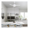Ventilateur de plafond Aruba 3 pales 46W Blanc - INSPIRE
